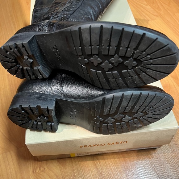 New in Box - Franco Sarto Black Leather Long Boots (US 7) * Pacaya - Picture 8 of 14